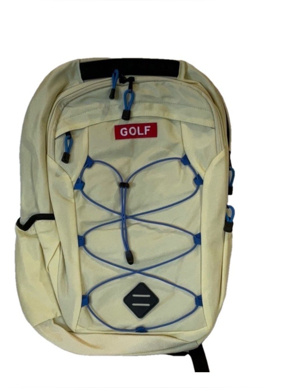 Golf Hiking Backpack Yellow Blue Black Adjustable Straps Camp Flog Gnaw Carnival